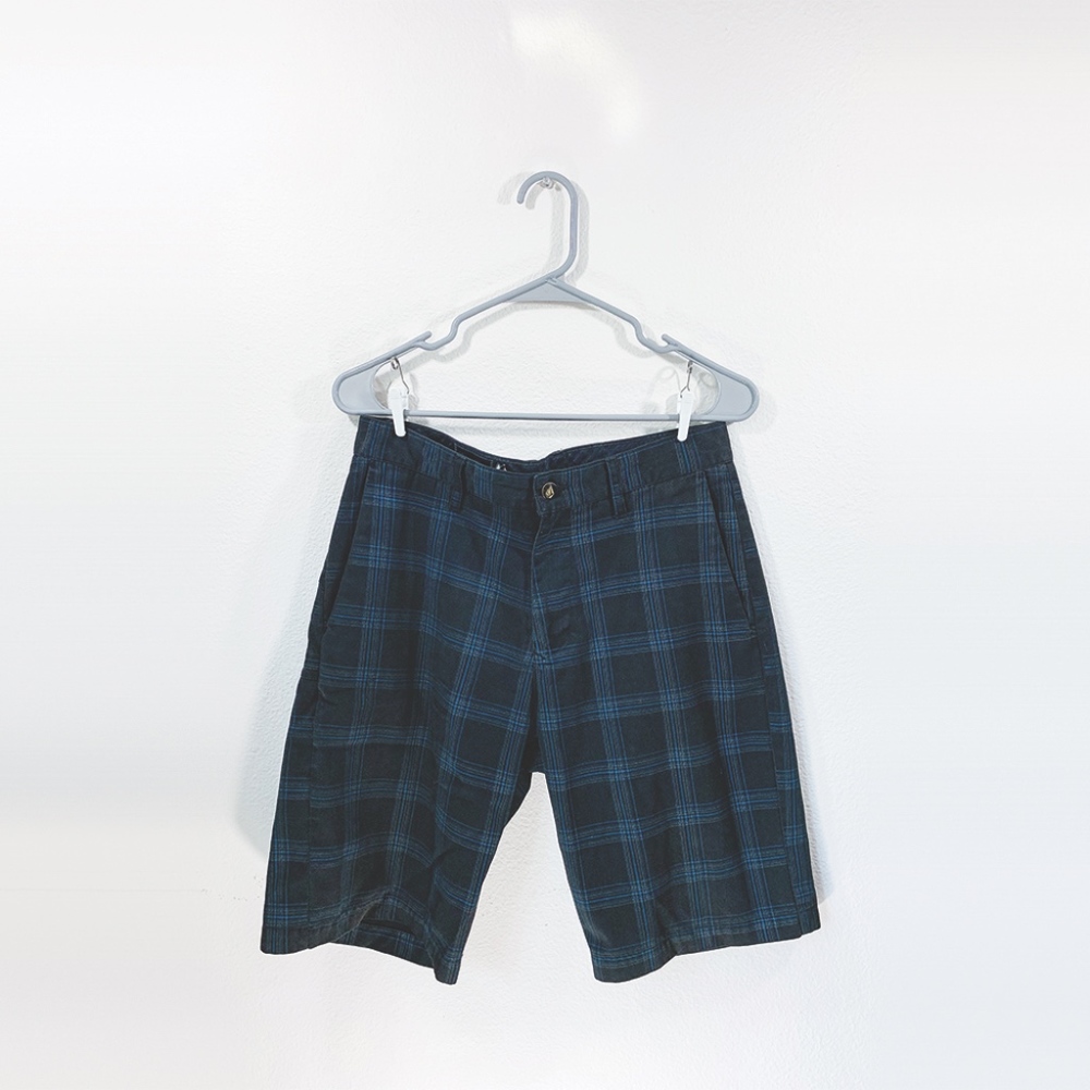 Volcom Corpo Class Black Plaid Dress Short Size 30